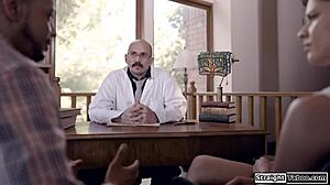 Doctor Forces Lesbian Patient to Fuck Hung Black Stranger