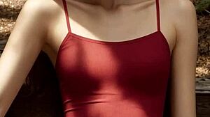 oh girls in underwear cabin woods so fun