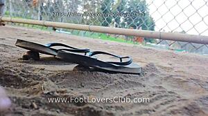 Giantess Maria Crushes Snails Hidden Nightclub Latina Feet