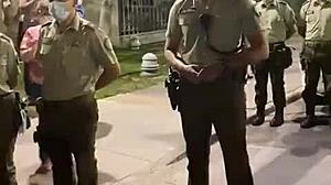 ultraderechista gives intense oral sex to eager police officers