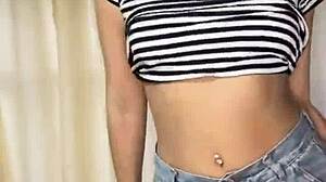 stepmom's house turns into hot latina stripping tease session