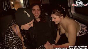 Öffentliches Straßen-Casting: Junges Schleppt Fremde Männer Ab!