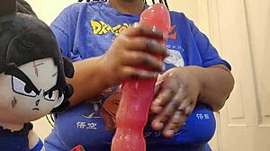 BIG TITS BBW FUCKS MONSTER BBC DILDO