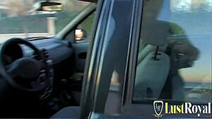 busty babe spreads legs wide in steamy encounter