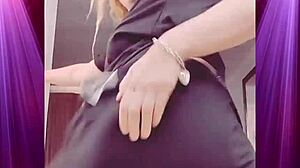 exotic girlfriend shakes booty in boyfriend's clothes