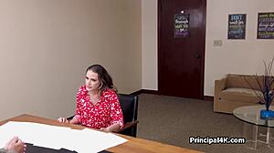 hey honey, i'm riding the head teacher's big cock at work on hidden cam!