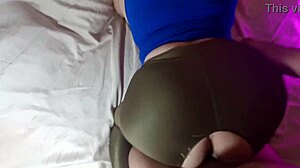 ESPOSA PUTA ANAL INFIEL Fucks Hubby's Friend's Cock Raw in Leggings for Cash