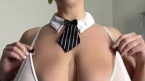 milf wife huge saggy natural tits craves two monster cocks 😍🍆.