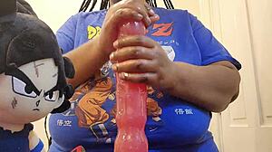 BIG TITS BBW FUCKS MONSTER BBC DILDO