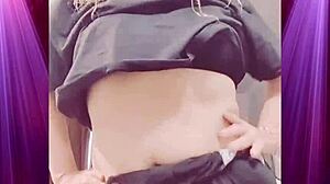 exotic girlfriend shakes booty in boyfriend's clothes