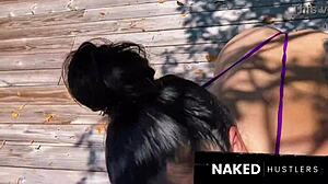 wanna watch me leash my curvy tanned bitch for outdoor doggystyle pussy walk?