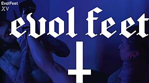 Imagine choking on her feet forever while she gags you as her slave goddess?