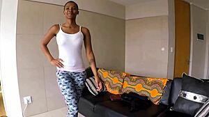 Ebony milf's massive natural tits roughed by bwc producer