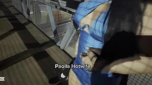 Exotic wife bends over doggystyle on highway for black lover's screams