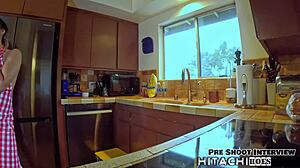 Channy crossfire spreads hairy asian pussy masturbates with vibrator moaning to orgasm backstage