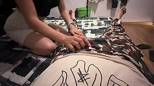 college girl gives delicious deepthroat blowjob