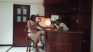 latina wife sucks bartender's cock after bar drinks in bar 😏🍸🍆
