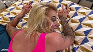 blonde whore gags on cock then humiliated in piss shower and face cum