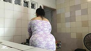 i hid cam in kitchen to catch my stepson fucking me solo... full story! 📹🍑