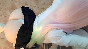 big ass college girl nailed doggystyle in pov cosplay