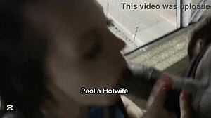 Exotic wife bends over doggystyle on highway for black lover's screams