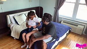 dakota marr's pigtail schoolgirl roleplay turns into bbc pounding coercion