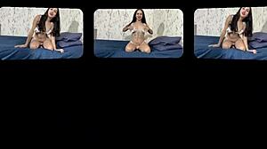 Submissive teen swallows creampie after cousin fuck