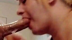 Wife's Sloppy Deepthroat Gagging Power Needs Sharing On Knees