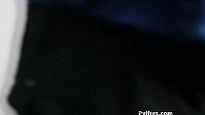 redhead thief in tight skirt gets hardcore punishment in back office garage