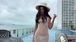 Spanish Blanca Creampied by Thick Russian Cock Trial