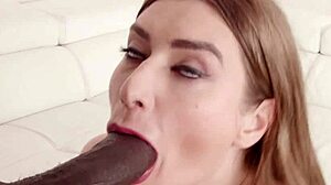 sarah's sultry shaved pussy stretched by monster bbc in casting