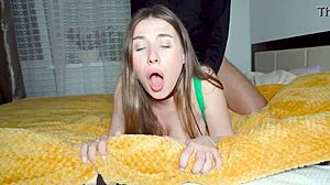 this 18yo big natural tits slut loves getting hardcore fucked by amateur couple