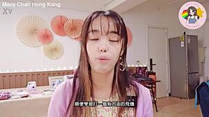 hong kong macy chan naughty post-cum blowjob swallow 😏👅