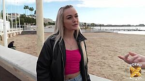 nathalie and luth's petite blonde bodies tease cock in ffm stockings fun