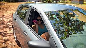 i got caught masturbating and squirting hard in my car at the beach parking lot