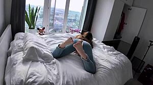 caught step sis with huge natural tits fingering pussy so i spanked her big ass