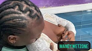 Cheating On BOYFRIEND with His MUSCULAR Friend Spanking My EBONY Ass Tits Piercing