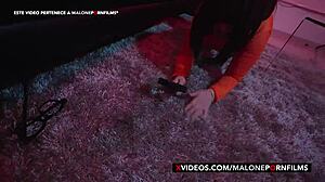 Paola Stone as Velma gets anal penetrated rough by dark clown with cum in mouth