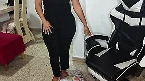 step-nephew rims and fucks cheating milf doggystyle at home