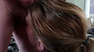 amateur girl films herself facefucked deepthroat huge cumshot swallow on knees