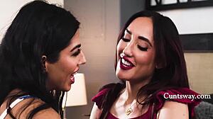 jasmine sherni's big ass grinds chloe's pretty cunt