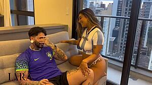 Argentina Safada Gags Chokes Deepthroat Huge Cock Vs Brazil