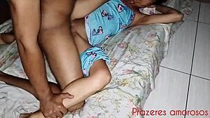 Hey bro, I snuck into your wife's bed and showed you how to fuck your submissive whore right with my Brazilian milf goddess!