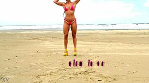 nanda strips bikini for public double anal pounding outdoors. so freaking hot brazilian slut!