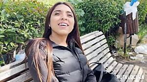 torbe catches busty peruvian teen michi and she blows him hard