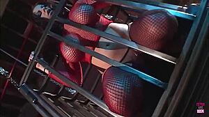 gianna michaels big natural tits bounce during intense doggystyle pounding in stockings