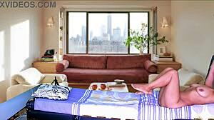 Cleaning lady strips and teases before wild sex preview