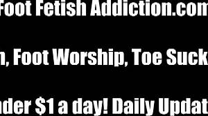 femdom orders foot sucking on her sweet petite 18+ toes