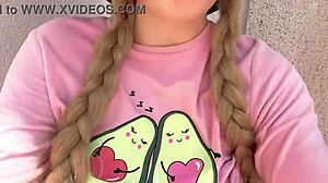 Neighbor spies horny squirting in garden—blonde babe goes wild outside