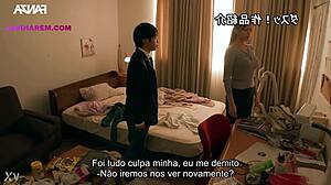 professora's big tits can't resist young aluno's creampie